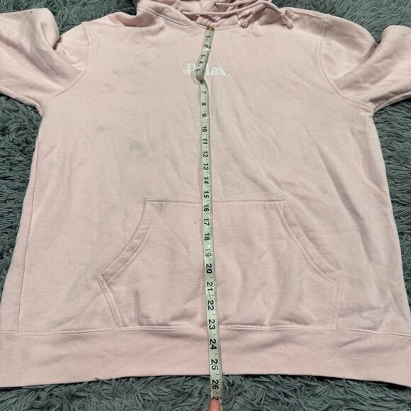 PacSun “Relax” Pink Hoodie Sweatshirt Size Large - Picture 5 of 7